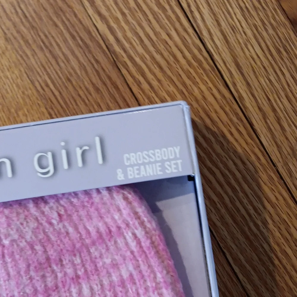 NWT Madden Girl Pink Beanie & Crossbody Gift Set ■ Gift Box Included